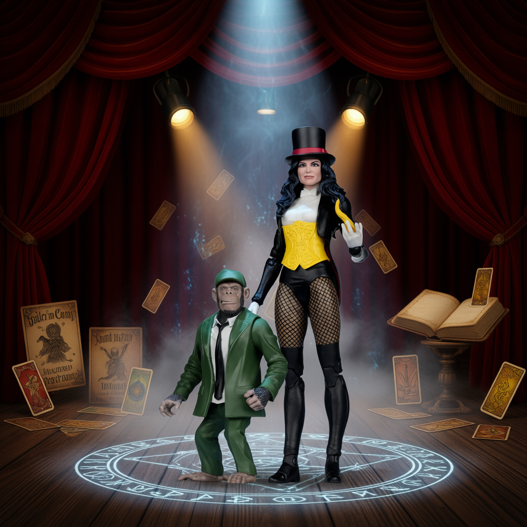 McFarlane Toys-DC Multiverse Zatanna (DC Classic) 7in Action Figure with Detective Chimp McFarlane Collector Edition #53