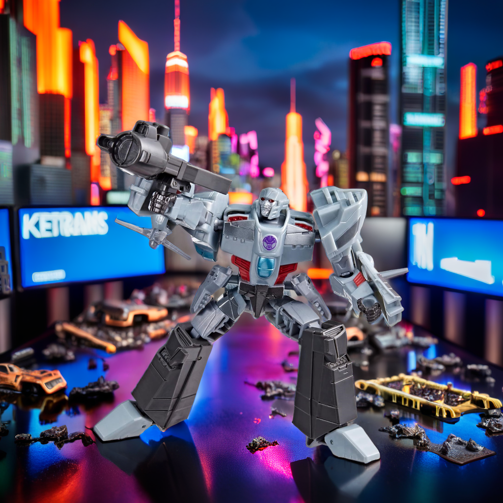 Transformers Toys EarthSpark Deluxe Class Megatron Action Figure, 5-Inch, Robot Toys for Kids Ages 6 and Up