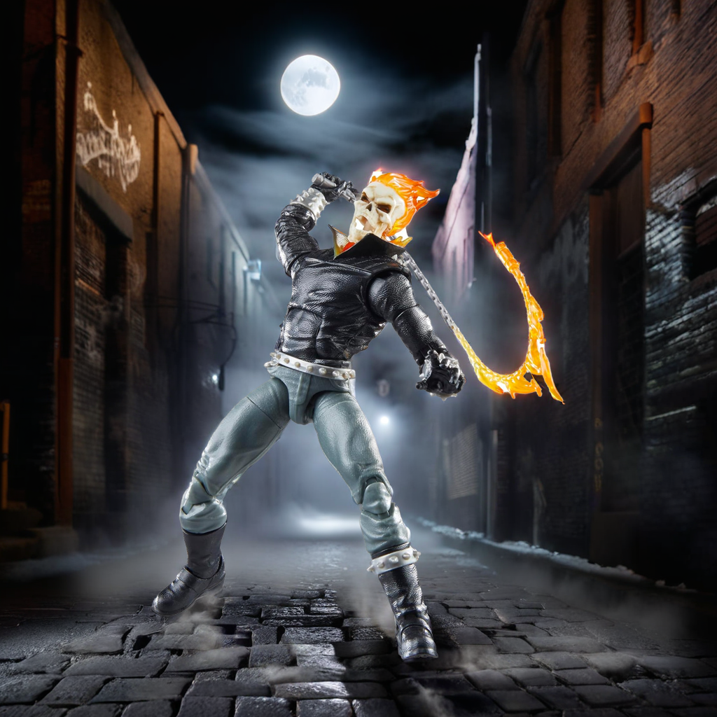 Marvel Legends Series Ghost Rider (Danny Ketch) with Motorcycle, 85th Anniversary Comics Collectible 6-Inch Action Figure